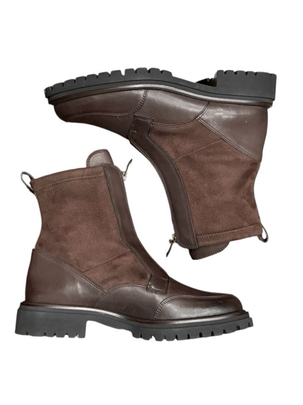 Paul Green Sheridan Lug Zip boot chocolate brown moro UK 7.5 US 10